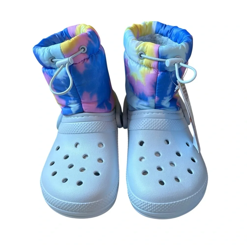 CROCS Classic Lined Neo Puff Tie Dye Boots NWT Size 5‎